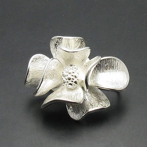 A000003 STERLING SILVER Brooch Solid 925 Flower - Etsy