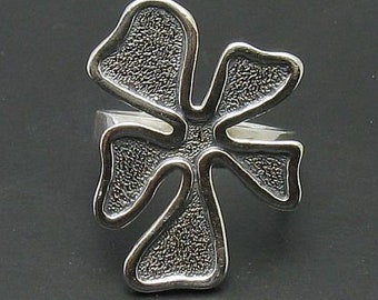 Sterling Silver Ring Flower Solid Genuine Hallmarked 925 Nickel Free