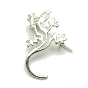 A000072 Sterling Silver Brooch 925 salamander image 1