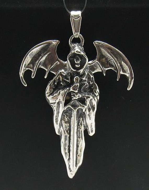 スターリングシルバー ゴシックペンダント デスソリッド ホールマーク