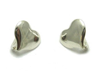 E000605 Sterling silver earrings 925 hearts