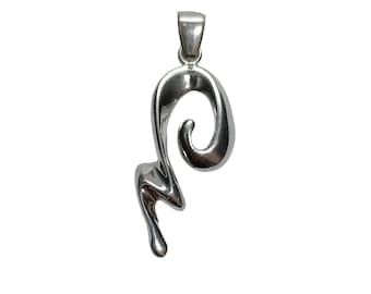 Pendentif en argent sterling massif véritable estampé 925 sans nickel