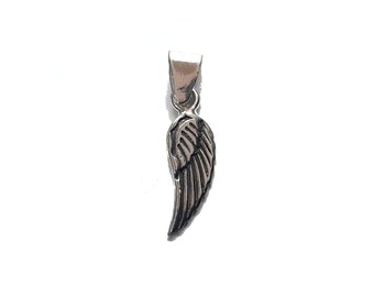 Genuine Sterling Silver Pendant Charm Angel Wing Solid Hallmarked 925