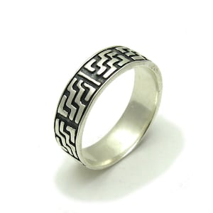 Sterling Silver Ring 6.5mm Wide Band Stamped 925 Nickel Free