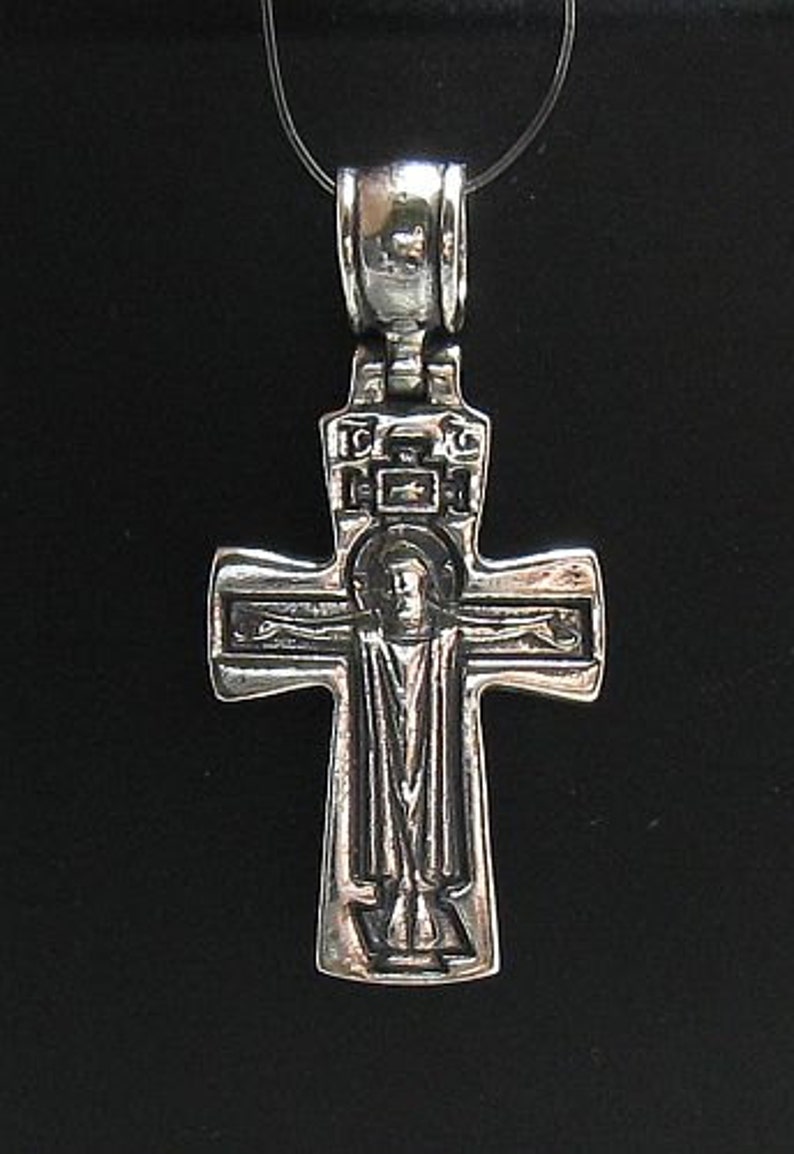 PE000714 Sterling Silver Religious Pendant Solid 925 Orthodox Etsy