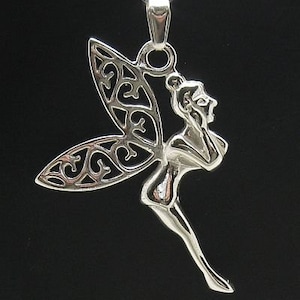 PE000628  Sterling silver pendant  solid 925  Fairy