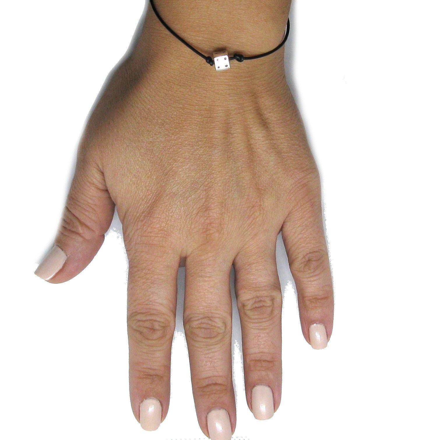 Vintage Silver Dice Chain Bracelet 925