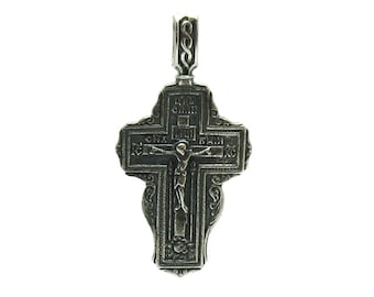 Sterling silver pendant solid 925 orthodox cross