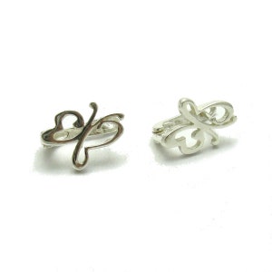 E000616 Sterling silver earrings 925 butterfly image 1