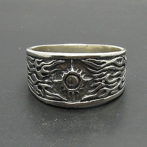 R000771 STERLING SILVER Ring Solid 925 Sun