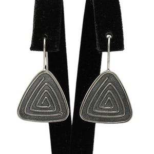 Sterling Silver Earrings Spirals On Hooks Solid Genuine Hallmarked 925 Nickel Free