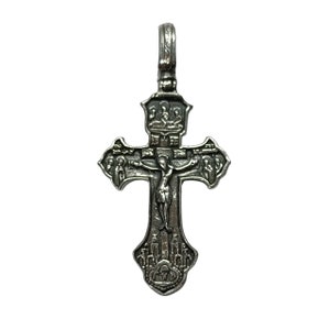 Sterling silver pendant 925 Orthodox Cross Solid Genuine Hallmarked 925 image 1