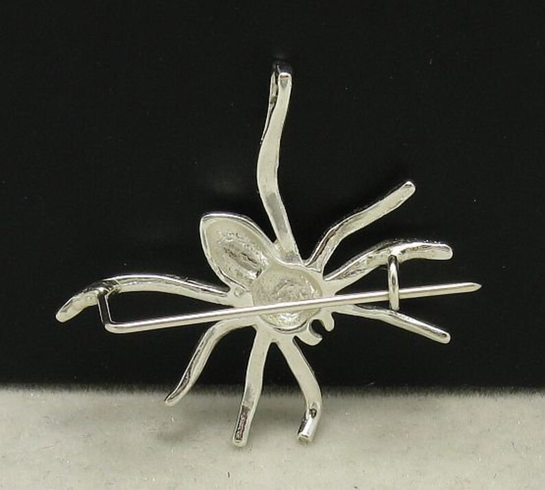 A000013 STERLING SILVER Brooch Solid 925 Spider image 2
