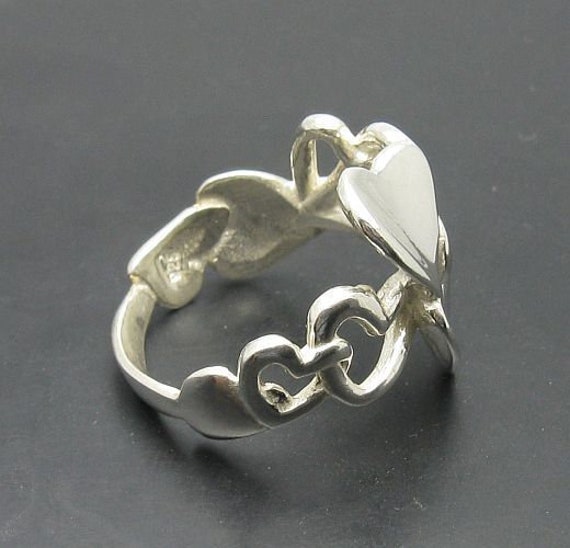 ☆nff☆ silver925 heart logo ring nff1 Vintage Marked 925 and Signed NF Heart Ring - Etsy