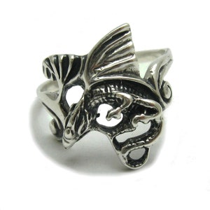 Sterling Silver Ring Dragon Hallmarked 925 Nickel Free