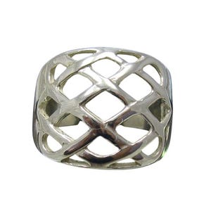 Wide Sterling Silver Ring Hallmarked 925 Nickel Free