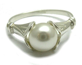 R000868 Sterling silver ring  925 with 8mm Pearl