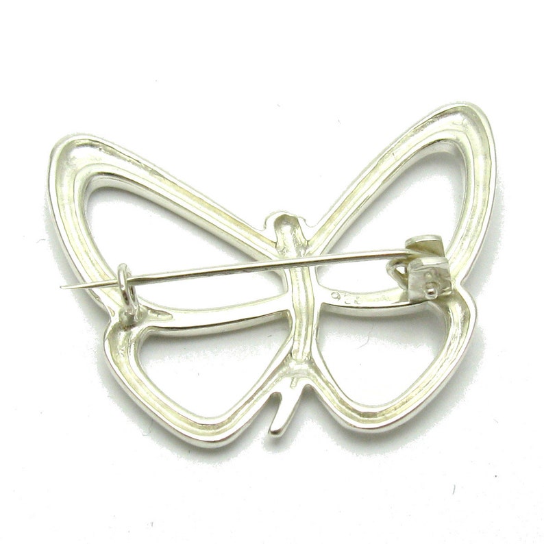 A000076 STERLING SILVER Brooch Solid 925 Butterfly image 2
