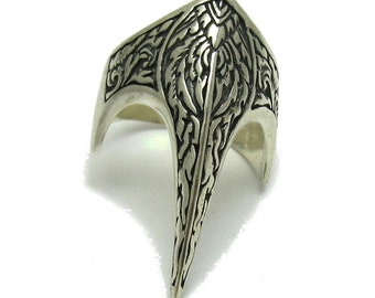 R001732 Bague Argent Massif 925 Ongle