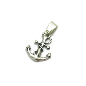 PE001171 Sterling Silver Pendant Charm Solid 925 Anchor - Etsy