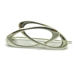 A000125 Sterling Silver Brooch 925 ellipse