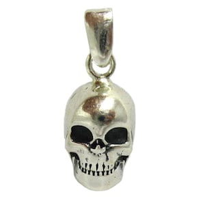 Sterling Silver Pendant Charm Hallmarked 925 Skull Nickel Free