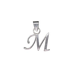 925 Sterling Silber Anhänger Charm gestempelt 925 Buchstabe M
