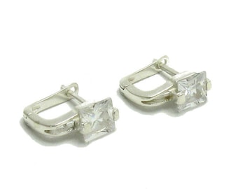 E000128 Sterling silver earrings 925 With CZ