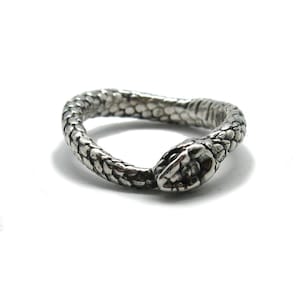 Anillo de plata de ley Ouroboros Snake con sello 925 sin níquel
