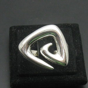 Sterling Silver Ring Spiral Solid Genuine Hallmarked 925