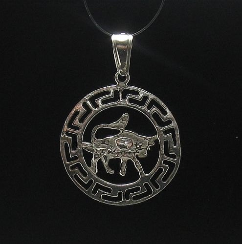 PE000245 Sterling silver pendant 925 charm zodiac sign taurus | Etsy