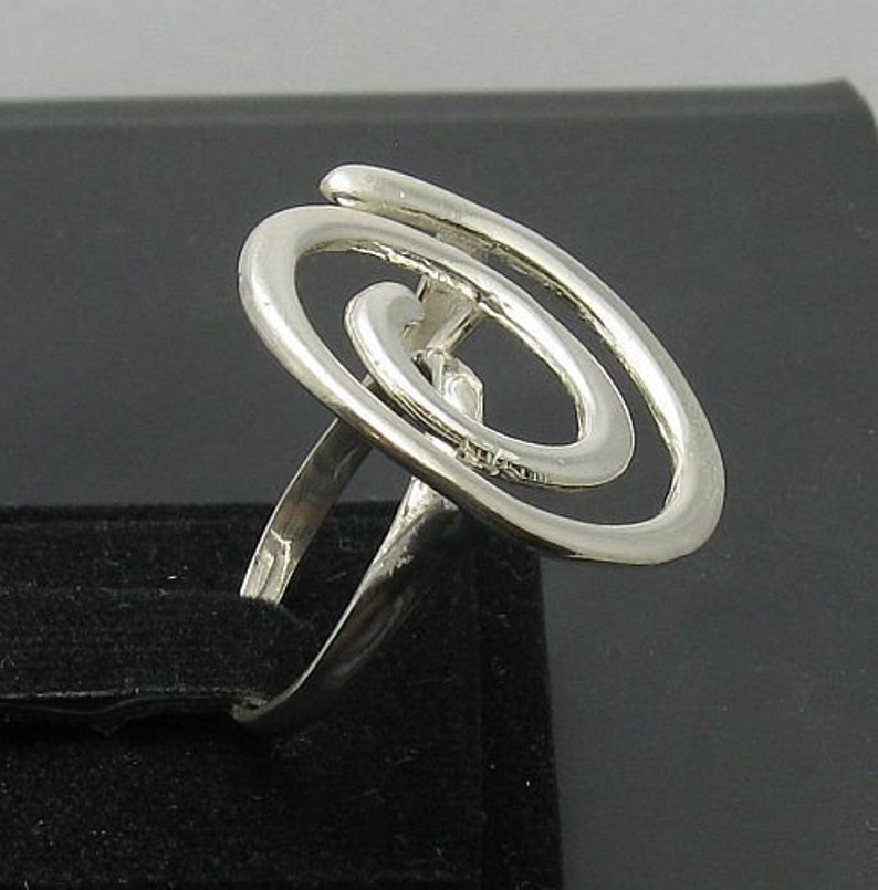 R000920 STERLING SILVER Ring Solid 925 Spiral image 2