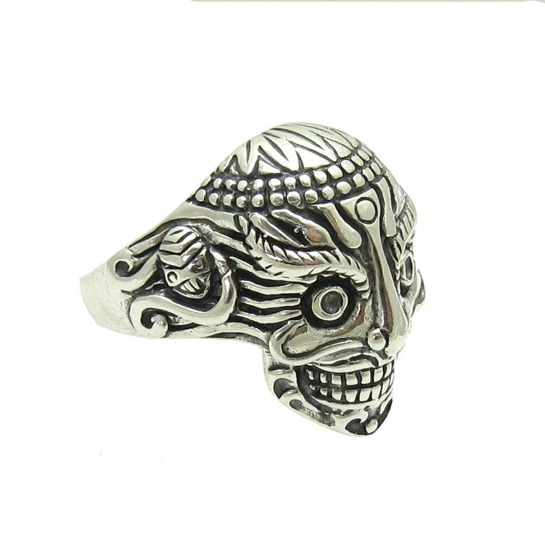 Skull Ring R001559 argent massif 925 image 3