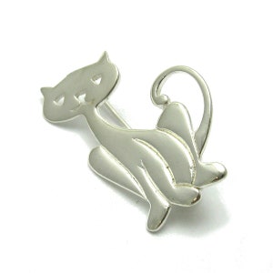 A000092 Sterling Silver Brooch 925 Cat image 1