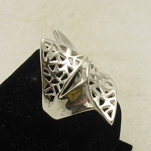 R000914 Bague Argent Massif 925 Triangles image 2