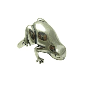 Sterling Silver Ring Big Frog Hallmarked 925 Nickel Free