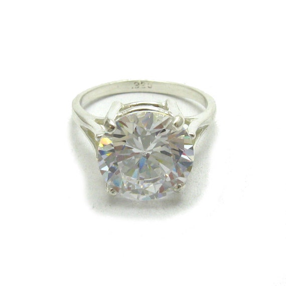 Anello Donna Argento 925 – Cerchio Semplice Con Zirconia Cubica Bianca – Misura 27 – Regalo Per Occasioni Speciali