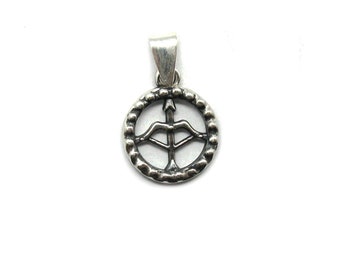 Sterling silver pendant charm zodiac sign Sagittarius hallmarked 925