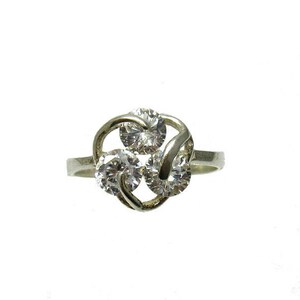 Stylish Sterling Silver Ring With 3 Cubic Zirconia Hallmarked 925 Nickel Free