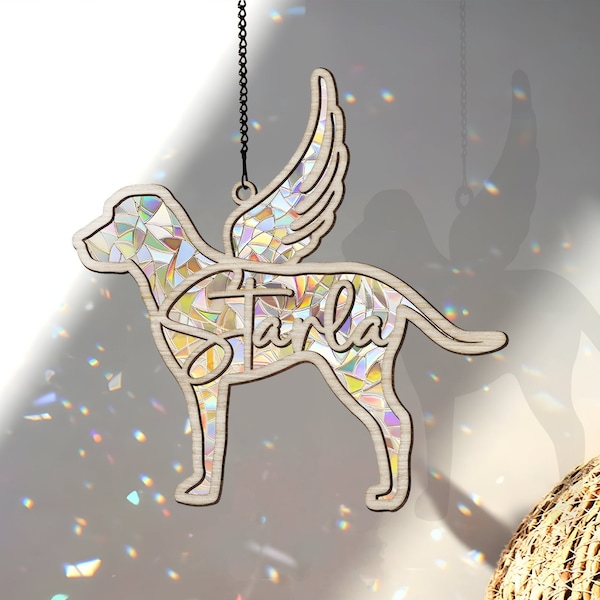 Custom Dog Breed Memorial Suncatcher| Pet Memorial Gift| Loss of Pet Sympathy Gift| Gift for Mothers| Dog Memorial Gift l In Loving Memory