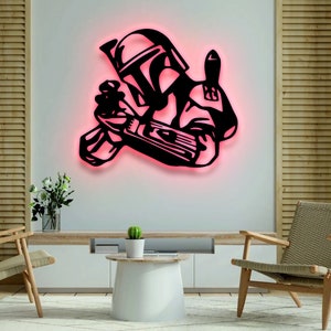Decoration Wall Decor Table Hanging Gift Star Wars Metal Led Sign Wall Art Decor