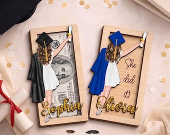 Personalized Graduation Money Holder With Photo| 2026 Graduation Money Holder| Class of 2026 Gift| Eighth Grade Graduation, Gift For Child