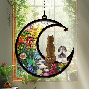 Personalized Loss Of Dog Sympathy Gift, Custom Dog Memorial Suncatcher| Dog Remembrance Gift| Pet Memorial Suncatcher| Dog Memorial Gift