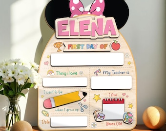 Custom First Day Of School Sign, Last Day of School Sign, Preschool Back To School Dry Erase Sign,1st Day of School Board, Kindergarten gift