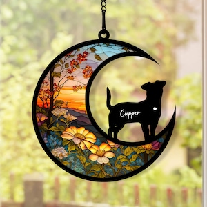 Personalized  Loss of Pet Sympathy Gift| Pet Memorial Suncatcher| Custom Dog Breed Memorial Suncatcher| Gift for Dog Lovers