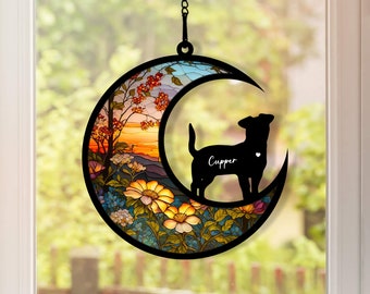 Personalized  Loss of Pet Sympathy Gift| Pet Memorial Suncatcher| Custom Dog Breed Memorial Suncatcher| Gift for Dog Lovers