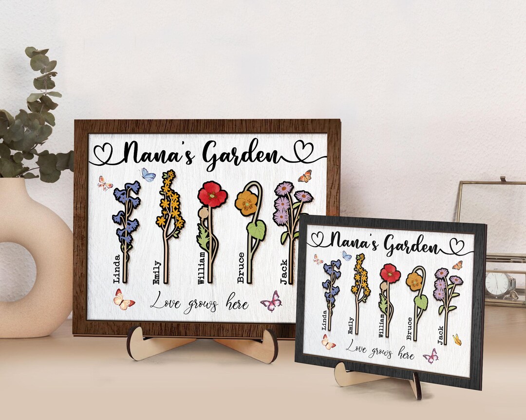 Personalized Grandma's Garden Flag Sign - Best Idea For Grandma/Mama - Grandma's Garden main image 1