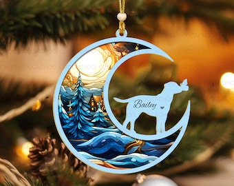 New! Loss of Pet Sympathy Ornament 2023| Pet Memorial Suncatcher| Custom Dog Breed Memorial Ornament| Christmas Gift for Dog Lovers