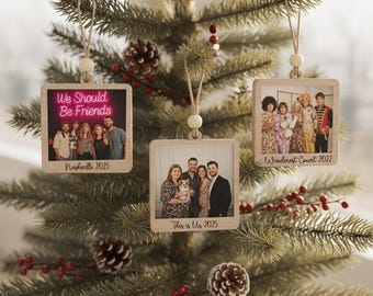 Personalized Photo Ornament Gift - Custom Acrylic Keepsake - Family