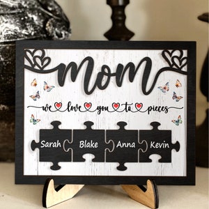 NEW! Custom Mothers Day Puzzle Sign| Mother&#39;s Day Gift,  Grandma&#39;s Gift| Mom You are the Piece that holds us together |  Mom gift